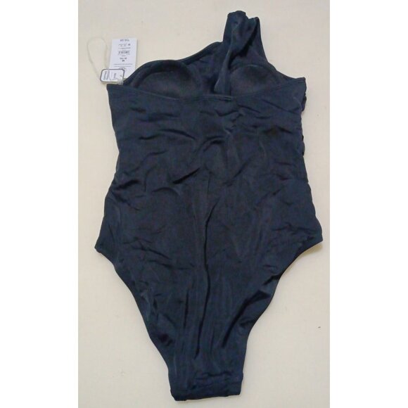 Women Swimsuit Size Medium 8-10 One Piece Black Single Shoulder Strap New w/ Tag - Picture 4 of 4